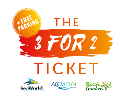 SeaWorld Parks 3 for 2 Ticket with Unlimited FREE Parking