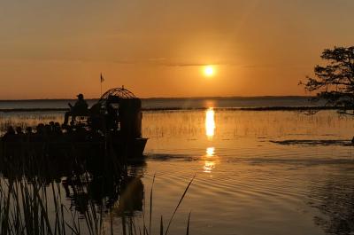 Boggy Creek Sunset Airboat Tour