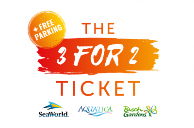 SeaWorld Parks 3 for 2 Digital Ticket with Unlimited FREE Parking